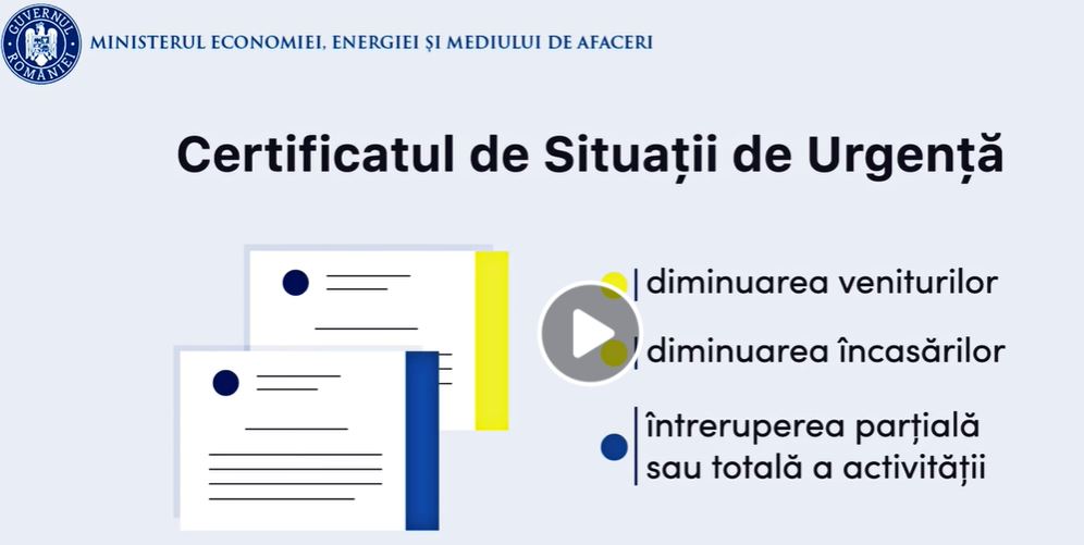 VIDEO Ghid OFICIAL. TOT ce trebuie sa stie firmele despre Certificatele de Situatie de Urgenta